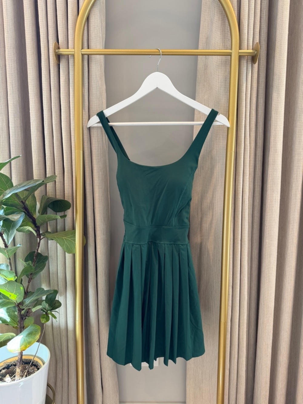 HEATHYOGA Deep Green Tennis Dress